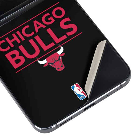 NBA Chicago Bulls Standard - Black Galaxy Z Flip5 5G Skin