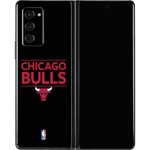 NBA Chicago Bulls Standard - Black Galaxy Z Fold2 5G Skin