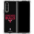 NBA Chicago Bulls Standard - Black Galaxy Z Fold4 5G Clear Case