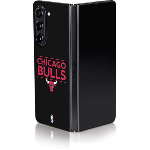 NBA Chicago Bulls Standard - Black Galaxy Z Fold5 5G Skin