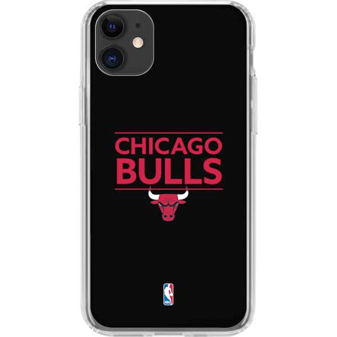 NBA Chicago Bulls Standard - Black iPhone 11 Clear Case