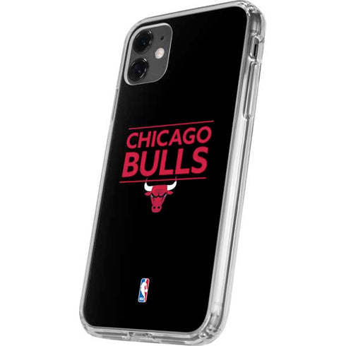 NBA Chicago Bulls Standard - Black iPhone 11 Clear Case