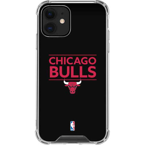 NBA Chicago Bulls Standard - Black iPhone 12 Clear Case