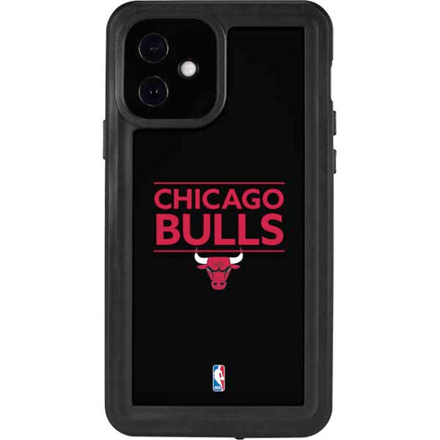 NBA Chicago Bulls Standard - Black iPhone 12 Waterproof Case