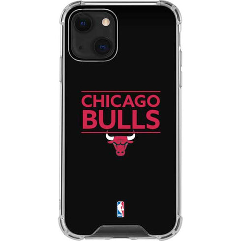 NBA Chicago Bulls Standard - Black iPhone 13 Mini Clear Case