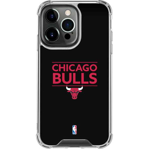 NBA Chicago Bulls Standard - Black iPhone 13 Pro Clear Case