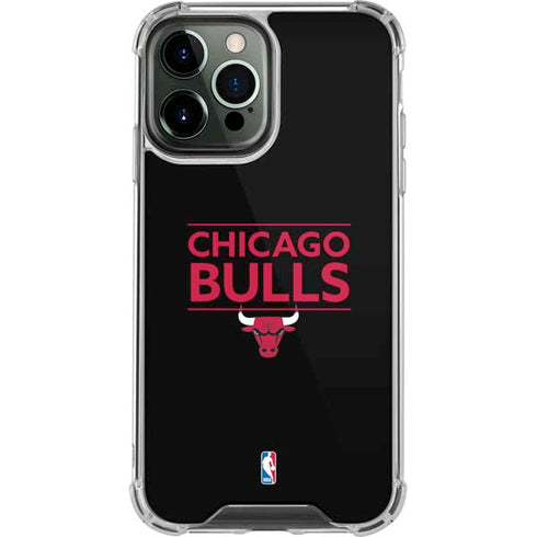 NBA Chicago Bulls Standard - Black iPhone 13 Pro Max Clear Case
