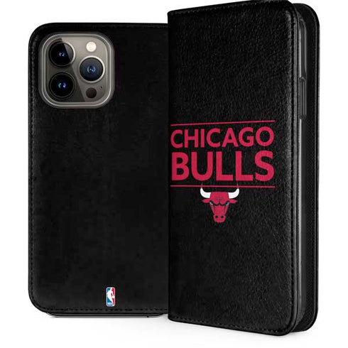 NBA Chicago Bulls Standard - Black iPhone 13 Pro Max Folio Case