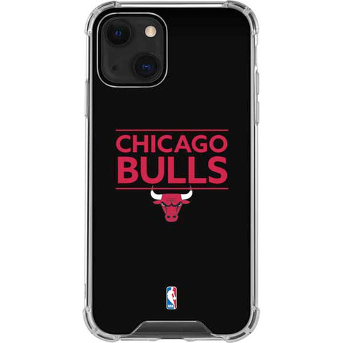 NBA Chicago Bulls Standard - Black iPhone 14 Clear Case