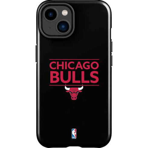 NBA Chicago Bulls Standard - Black iPhone 15 Plus Impact Case