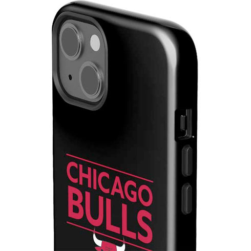 NBA Chicago Bulls Standard - Black iPhone 15 Plus Impact Case