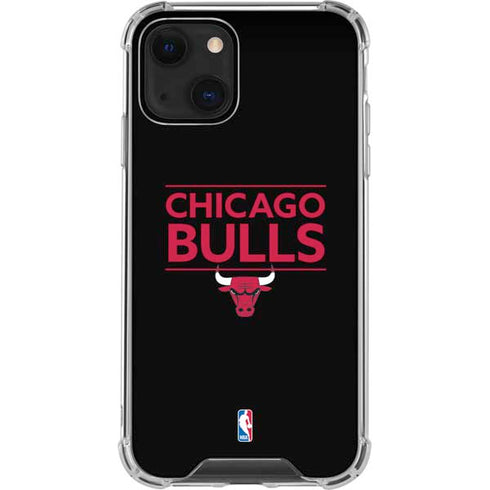 NBA Chicago Bulls Standard - Black iPhone 14 Plus Clear Case