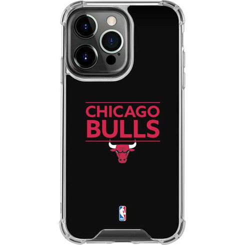 NBA Chicago Bulls Standard - Black iPhone 14 Pro Clear Case