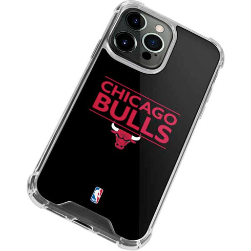 NBA Chicago Bulls Standard - Black iPhone 14 Pro Clear Case