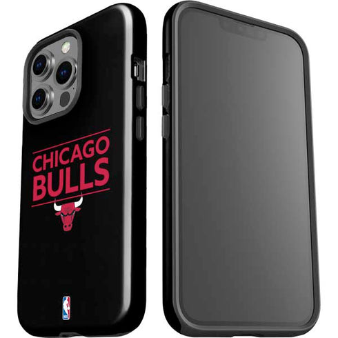 NBA Chicago Bulls Standard - Black iPhone 15 Pro Impact Case