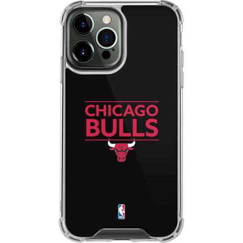 NBA Chicago Bulls Standard - Black iPhone 15 Pro Max Clear Case