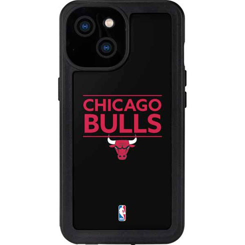 NBA Chicago Bulls Standard - Black iPhone 15 Waterproof Case