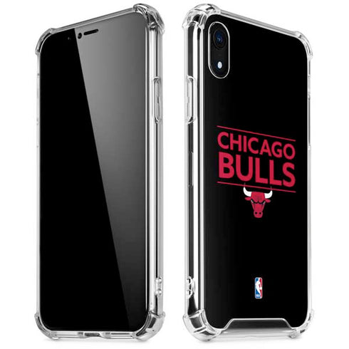 NBA Chicago Bulls Standard - Black iPhone XR Clear Case