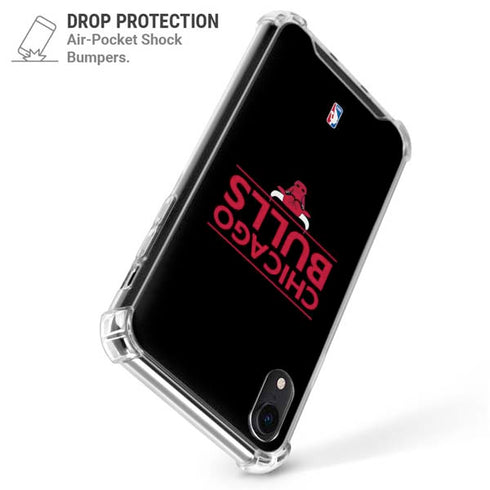 NBA Chicago Bulls Standard - Black iPhone XR Clear Case