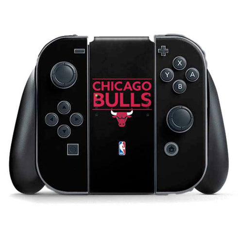 NBA Chicago Bulls Standard - Black Nintendo Switch (2017-2021) Joy-Con Controller Skin
