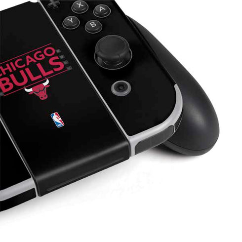 NBA Chicago Bulls Standard - Black Nintendo Switch OLED (2021) Skin