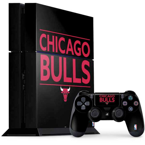 NBA Chicago Bulls Standard - Black PS4 Console and Controller Bundle Skin