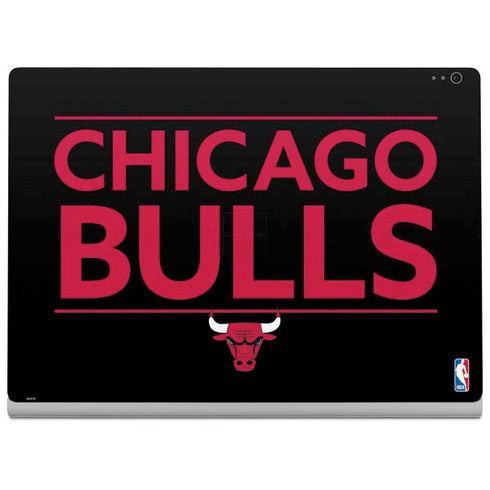 NBA Chicago Bulls Standard - Black Surface Book 2 13.5in Skin