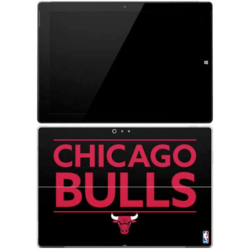 NBA Chicago Bulls Standard - Black Surface Pro 3 Skin
