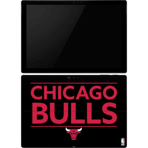 NBA Chicago Bulls Standard - Black Surface Pro 6 Skin