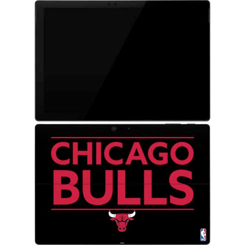 NBA Chicago Bulls Standard - Black Surface Pro 7 Skin