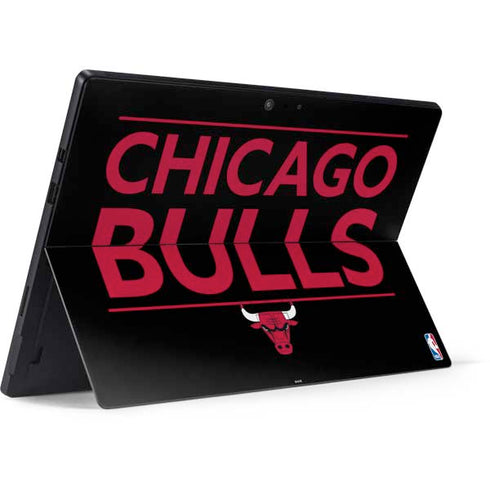 NBA Chicago Bulls Standard - Black Surface Pro 7 Skin