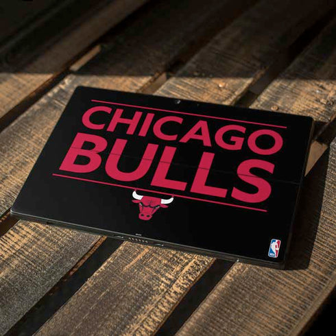 NBA Chicago Bulls Standard - Black Surface Pro 7 Skin