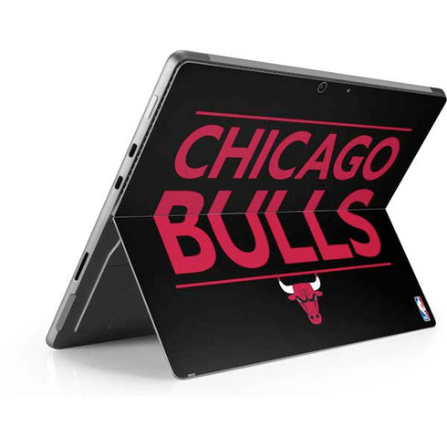 NBA Chicago Bulls Standard - Black Surface Pro 9 Skin