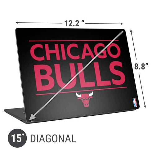 NBA Chicago Bulls Standard - Black Universal Laptop 15in (12.2 x 8.8in) Skin