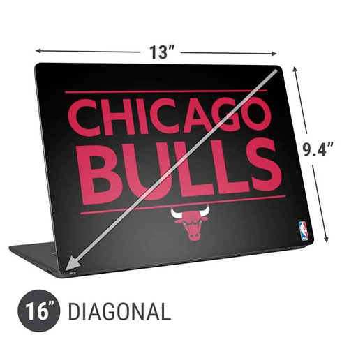 NBA Chicago Bulls Standard - Black Universal Laptop 16in (13 x 9.4in) Skin