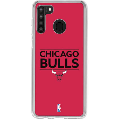NBA Chicago Bulls Standard - Red Galaxy A21 Clear Case