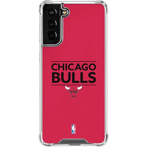 NBA Chicago Bulls Standard - Red Galaxy S21 FE Clear Case