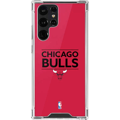 NBA Chicago Bulls Standard - Red Galaxy S22 Ultra Clear Case