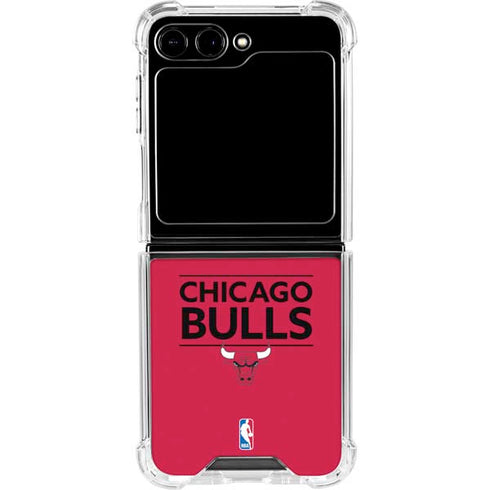 NBA Chicago Bulls Standard - Red Galaxy Z Flip5 5G Clear Case