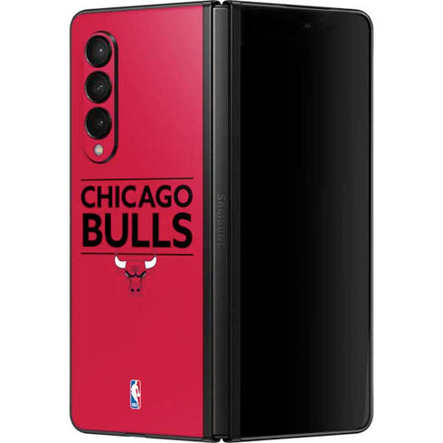 NBA Chicago Bulls Standard - Red Galaxy Z Fold3 5G Skin