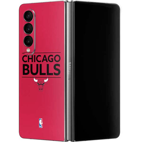 NBA Chicago Bulls Standard - Red Galaxy Z Fold4 5G Skin