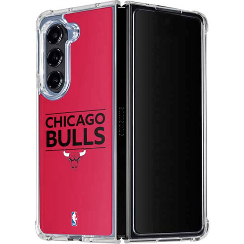 NBA Chicago Bulls Standard - Red Galaxy Z Fold5 5G Clear Case