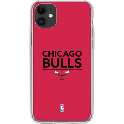 NBA Chicago Bulls Standard - Red iPhone 11 Clear Case