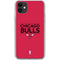NBA Chicago Bulls Standard - Red iPhone 11 Clear Case