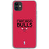 NBA Chicago Bulls Standard - Red iPhone 11 Clear Case