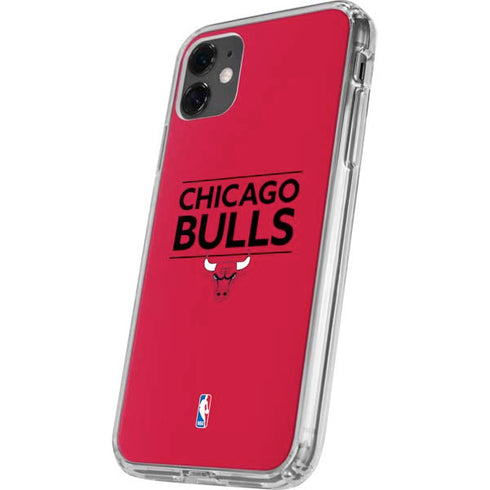 NBA Chicago Bulls Standard - Red iPhone 11 Clear Case