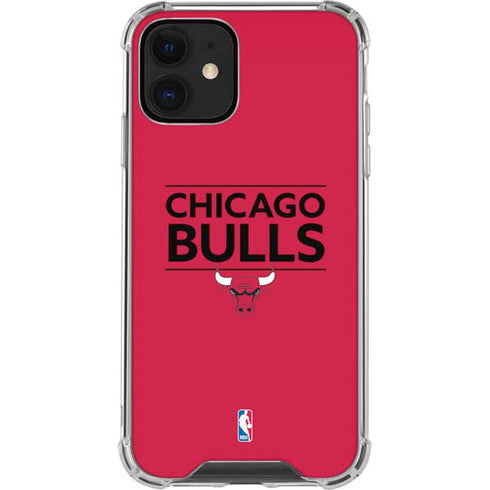 NBA Chicago Bulls Standard - Red iPhone 12 Mini Clear Case