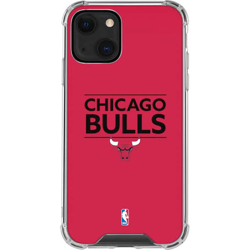 NBA Chicago Bulls Standard - Red iPhone 13 Mini Clear Case