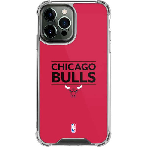 NBA Chicago Bulls Standard - Red iPhone 13 Pro Max Clear Case