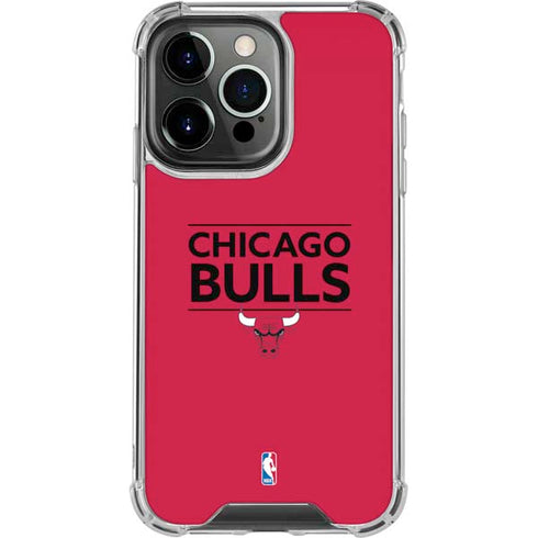 NBA Chicago Bulls Standard - Red iPhone 15 Pro Clear Case
